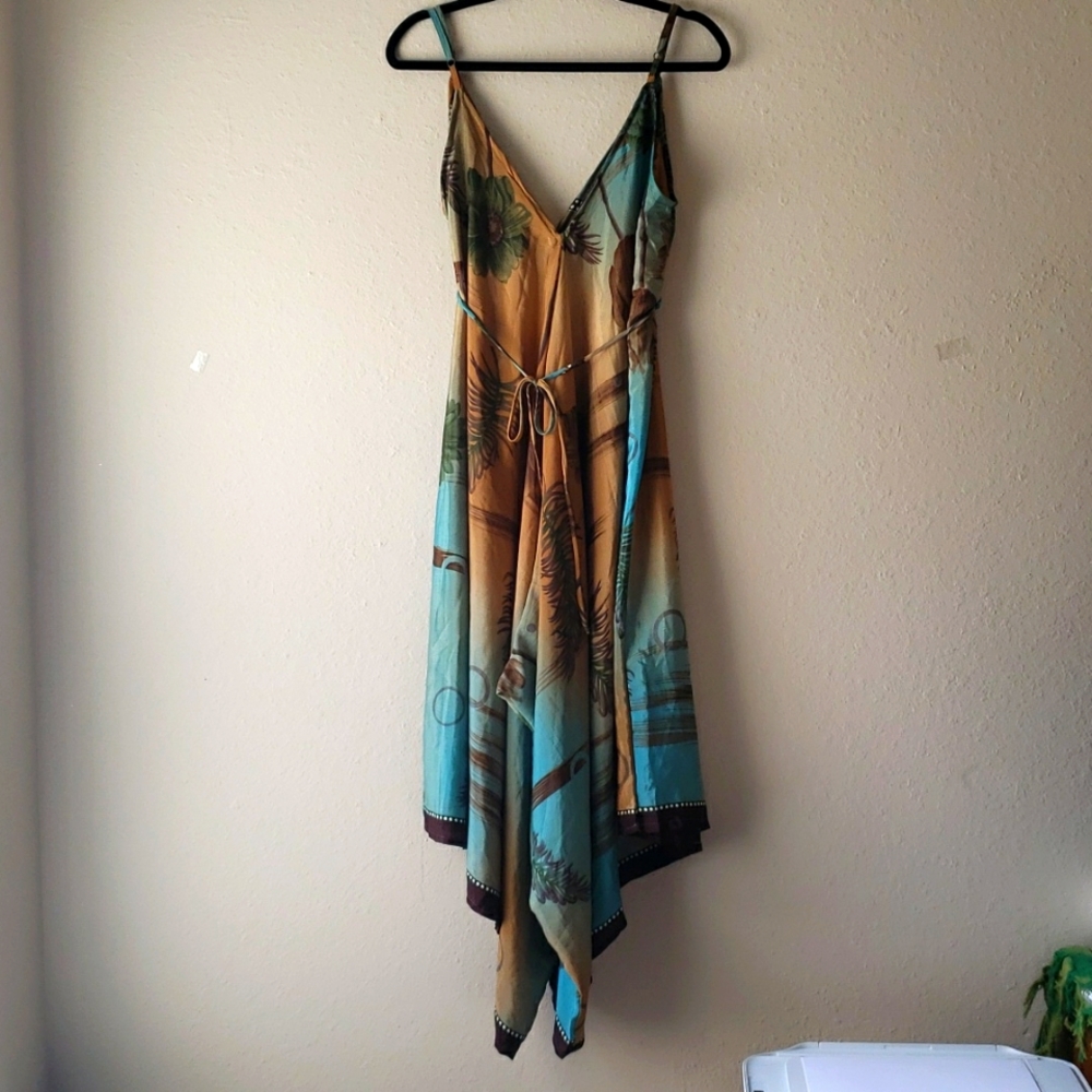 VINTAGE Sari Silk Palazzo Jumper